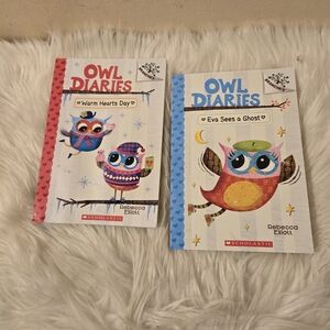 Scholastic Owl Diaries Set - Red and Blue Covers Set of 2  Rebecca Elliott
